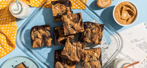 Dark Chocolate Peanut Butter Swirl Brownies