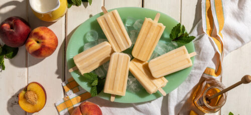 Peaches and Cream Popsicles