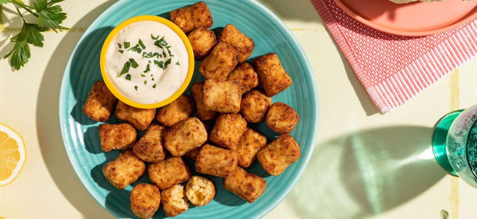 Air-Fryer Cheesy Cauliflower Tots